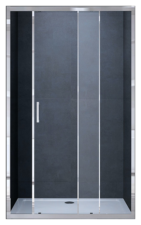 Дверь душевая Vincea Alpha VDS-3AL110CL 110х190 см с прозрачным стеклом, раздвижная, хром