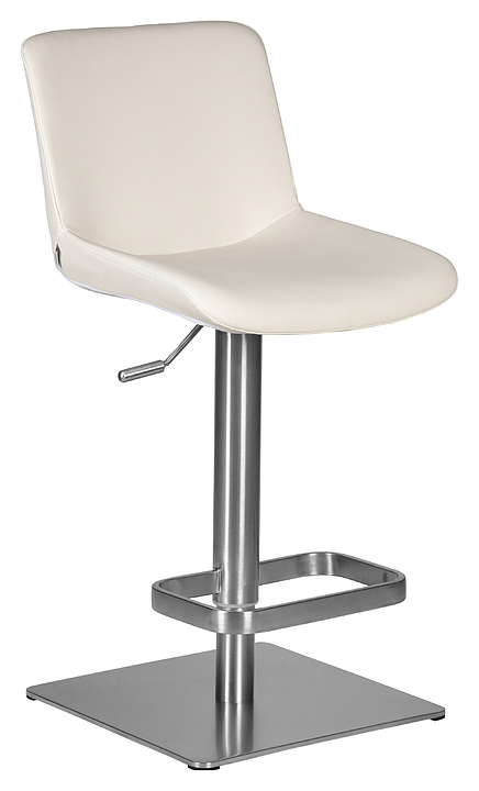 Стул барный DOBRIN 94AD-LMO ALDO (белый, нержавеющая сталь)