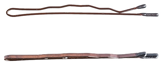 Невидимки для волос Y.S.PARK YS-821, 54 мм, 24 шт., волнистые коричневые