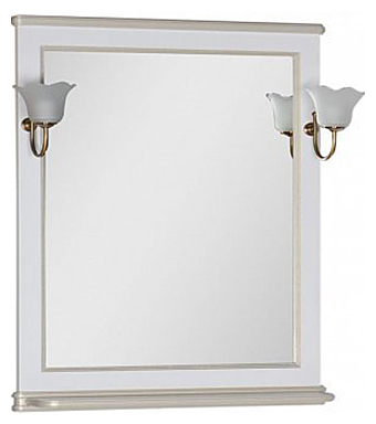 Зеркало Aquanet Валенса 80 белое краколет/золото