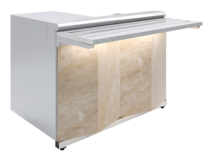 Прилавок кассовый Luxstahl КК-1200 Premium Monolith