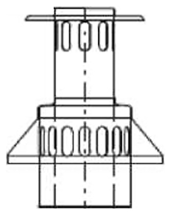 Дефлектор коаксиального дымохода Karma для камина NOBLESSE D130/200 вертикальный