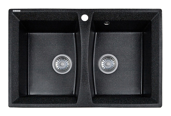 Мойка кухонная Kaiser KM2M-5078 BW черная с белой крошкой