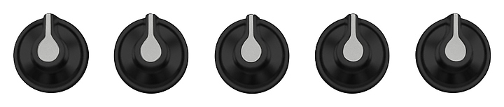 Переключатели поворотные для варочной панели SMEG 5MP1GOGB3 5 шт. черные