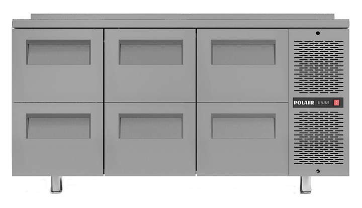 Стол холодильный POLAIR TM3GN-222-GС с бортом
