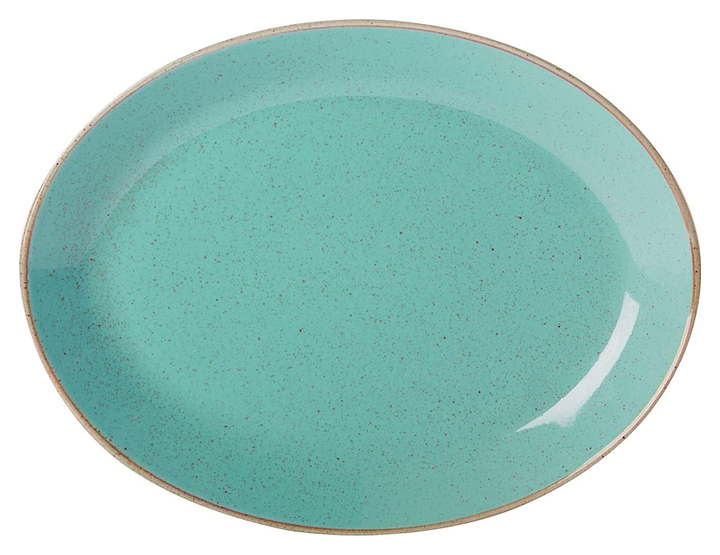 Блюдо овальное Porland Seasons 112124 240x190 мм бирюзовое