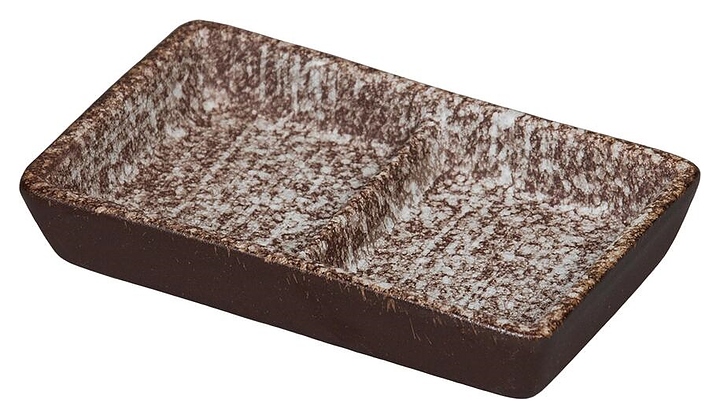 Менажница P.L. Proff Cuisine Brown Untouched Taiga 81221934 44 мл 11,5х7 см h=2,5 см 2 секции (фарфор)