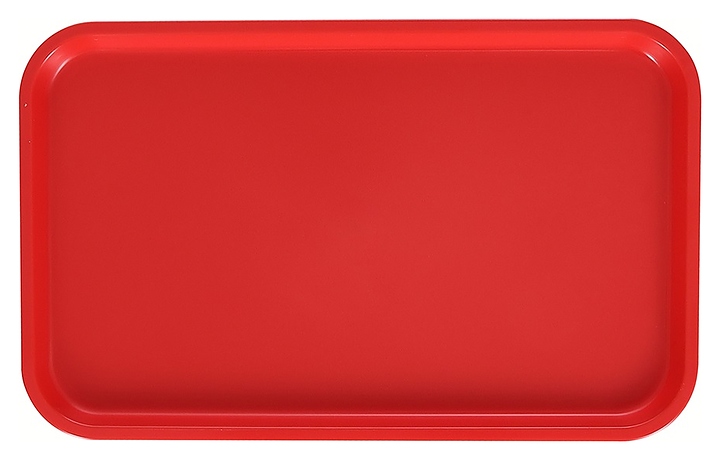 Поднос столовый Клен PS Red 4410 530х330 мм (полистирол) красный