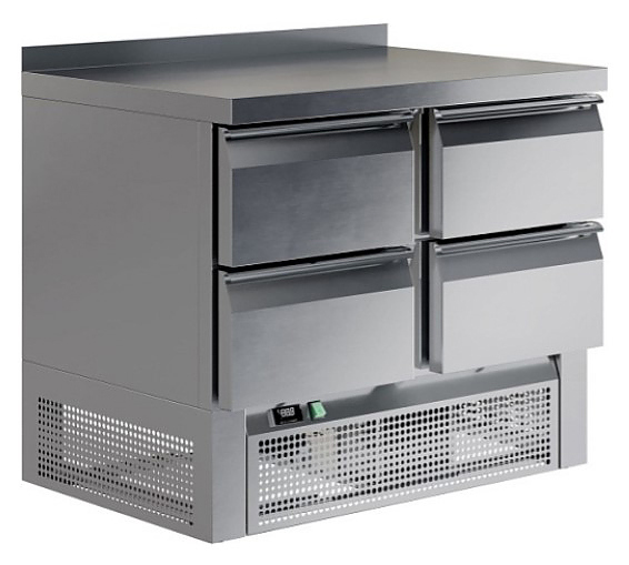 Стол холодильный Restoinox SHS-22GNE-B с бортом (4 ящ.)