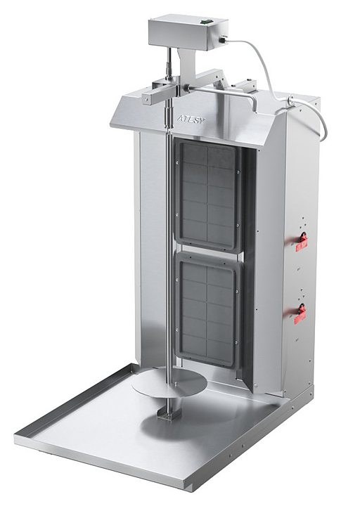 Гриль для шаурмы газовый ATESY Шаурма-2 М с электроприводом