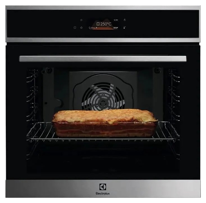 Духовой шкаф с пиролизом Electrolux EOE8P38X черный / стекло / нерж. сталь