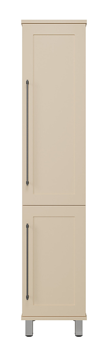 Шкаф-пенал Misty Марта-35 36х165 см, с бельевой корзиной, правый, бежевый