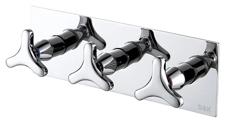 Смеситель для ванны с душем встраиваемый D&K Hessen Goethe DA1384841 хром