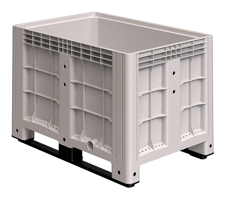 Контейнер iPlast iBOX 11.602 1200х800х800 мм на полозьях, с пробкой 1
