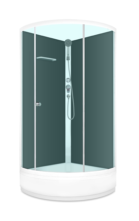 Душевая кабина без крыши Domani-Spa Simple 99 Eco mid DS01ESm99MBM00 90х90 см