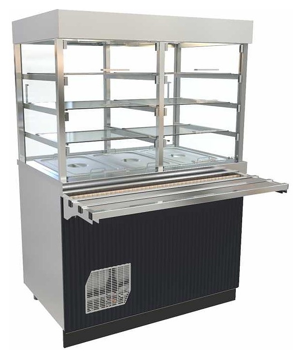 Прилавок-витрина холодильный Abat Сэйла ПВВ(Н)-70Е-С-НШ волна