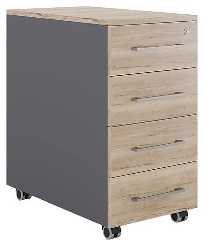 Тумба мобильная КОБОР TМ4-40/70 graphite/natural