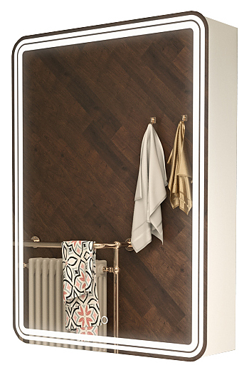 Шкаф зеркальный Mixline Адриана 60х80 см с подсветкой и сенсорным выключателем, правый