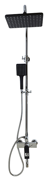 Стойка душевая Bronze de Luxe Element EL77CB хром, черная
