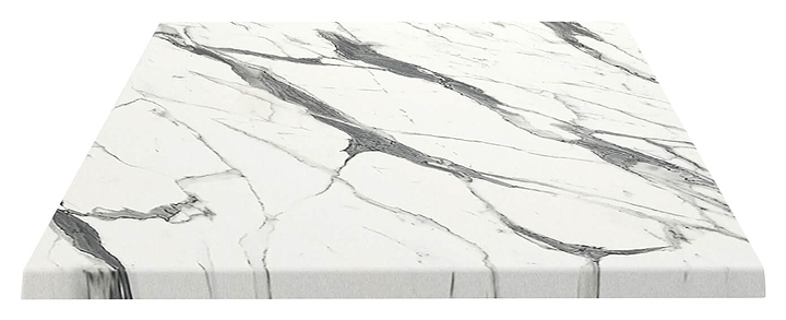 Столешница Sheffilton SHT-TT46 80/80 (верзалит) квадратная белый мрамор