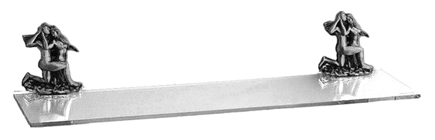 Полка стеклянная Art&Max Romantic AM-B-0813-T серебро