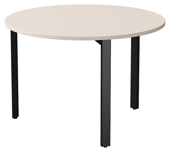 Стол переговорный Everprof EVO D1100 1100x755 мм (ЛДСП / металл) кашемир / черный