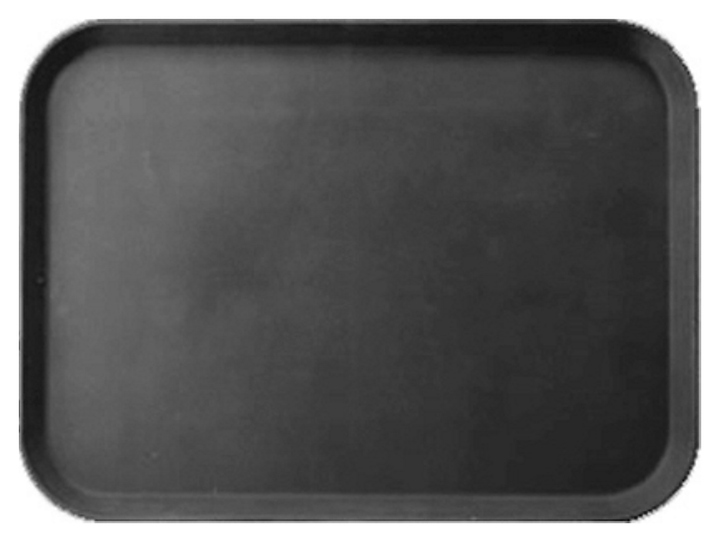 Поднос ROAL прорезиненный (450х350х25 мм) черный