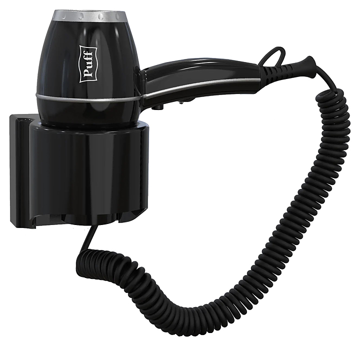 Фен настенный Puff 1800Вl черный