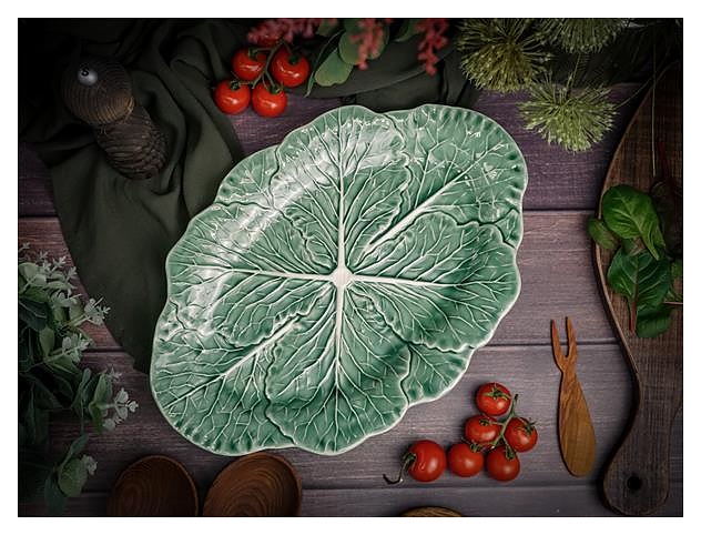 Блюдо овальное CASA DI FORTUNA Cabbage CDF CB10 375х263 мм