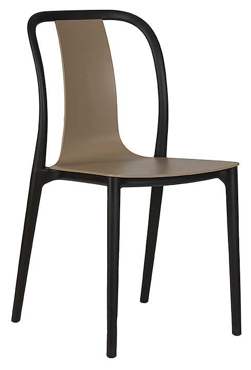 Стул обеденный DOBRIN 669PP-LMZL ADAM (черный, бежевый)