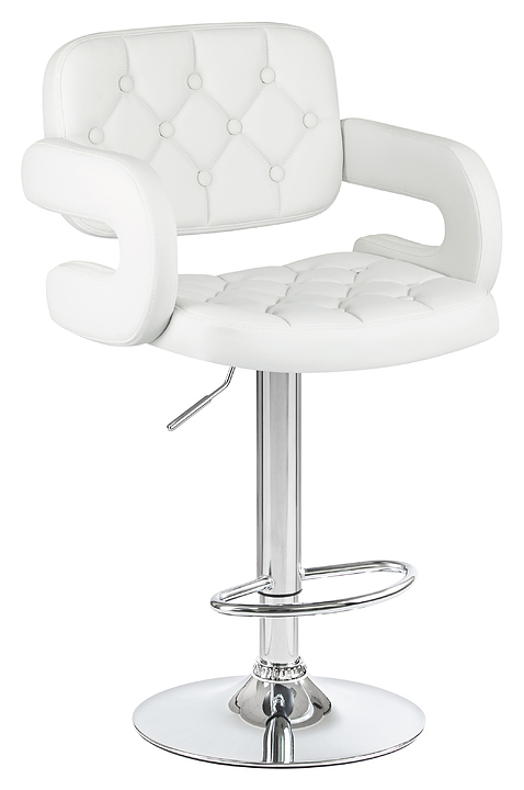 Стул барный DOBRIN 3460-LM TIESTO (белый, хромированная сталь)