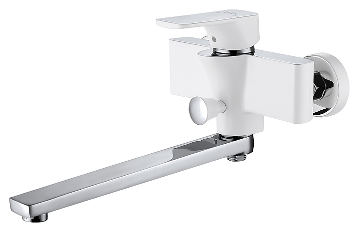 Смеситель для ванны с душем D&K Berlin Steinbeis DA1433316 белый, хром