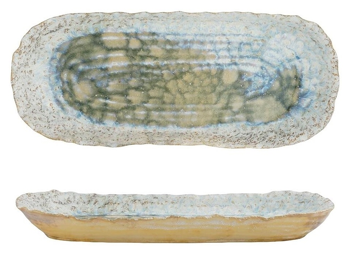 Блюдо для подачи P.L. Proff Cuisine Gray Pearl Frutti di Mare P.L. [1] QB23171005 34х14,5 см