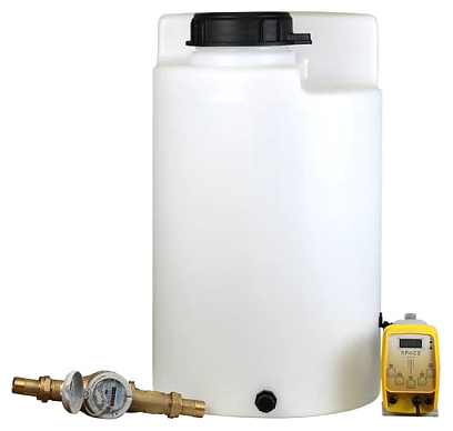 Комплекс дозирования SpaceAqua Dose 803-IMP, емкость 100 л, счетчик Dn25