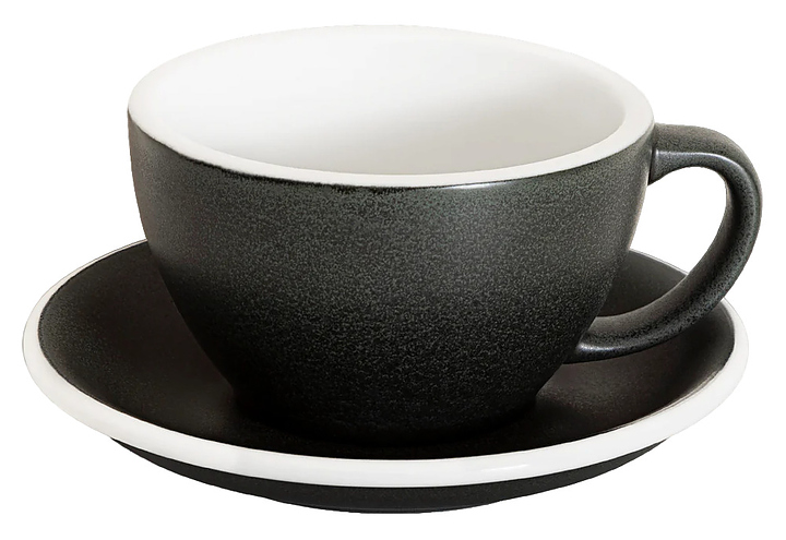 Кофейная пара Loveramics Egg Latte Cup C088-165BAN/190BAN 300 мл, антрацит (anthracite)