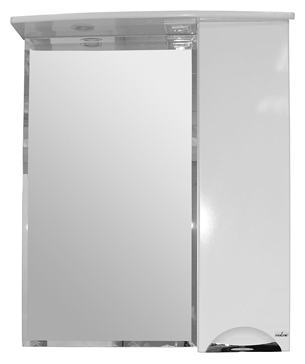 Шкаф зеркальный Mixline Кассиопея 75х81,6 см с подсветкой, правый