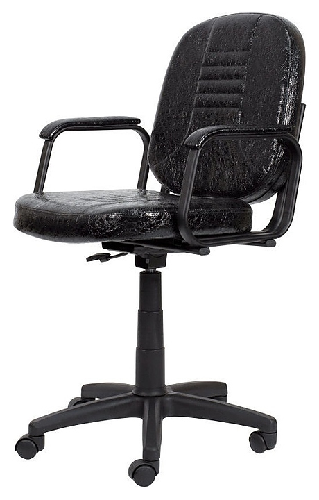 Кресло парикмахерское МЭДИСОН БРИЗ пневматика черная, пятилучье черное пластик, черное матовое