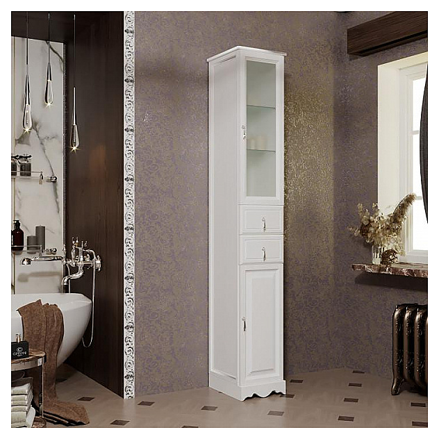 Шкаф-пенал OPADIRIS Риспекто 30 Z0000012642, правый, белый матовый