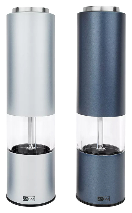 Набор электрических мельниц для перца и соли Adhoc eMill.3 EP96 темно-синий / светло-голубой