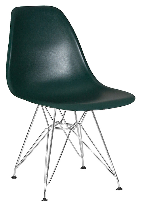 Стул обеденный DOBRIN 638APP-LMZL DSR (темно-зеленый, хром)