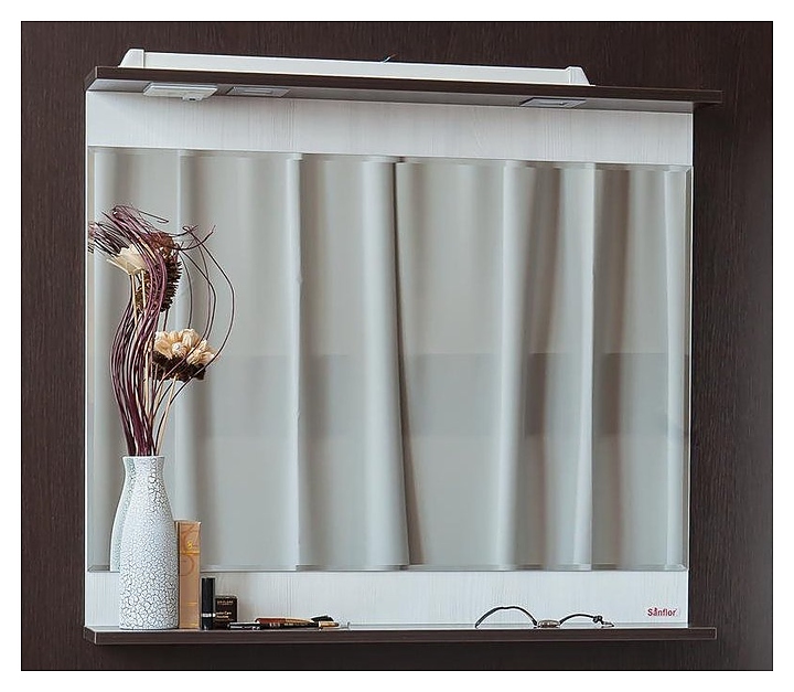 Зеркало Sanflor Толедо 85 см венге, северное дерево светлое