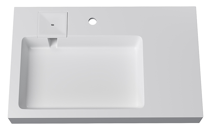 Раковина Stella Polar Солярис 80 80х50 см, левая, мрамор