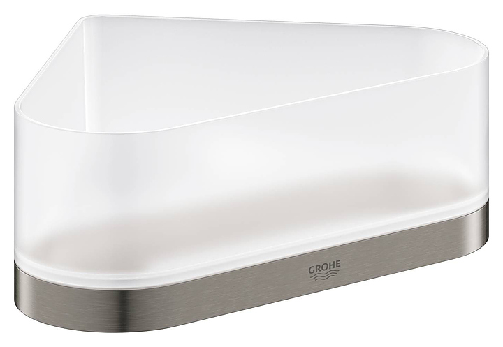 Полочка для душа угловая с держателем Grohe Selection 41038AL0 темный графит матовый