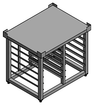 Подставка под пароконвектомат Giorik Steambox 10 уровней Gastrolux ППО2-08.26.3/12GN/С/У 2х6 уровней под GN1/1 820х630х700/730 мм (нерж. сталь)