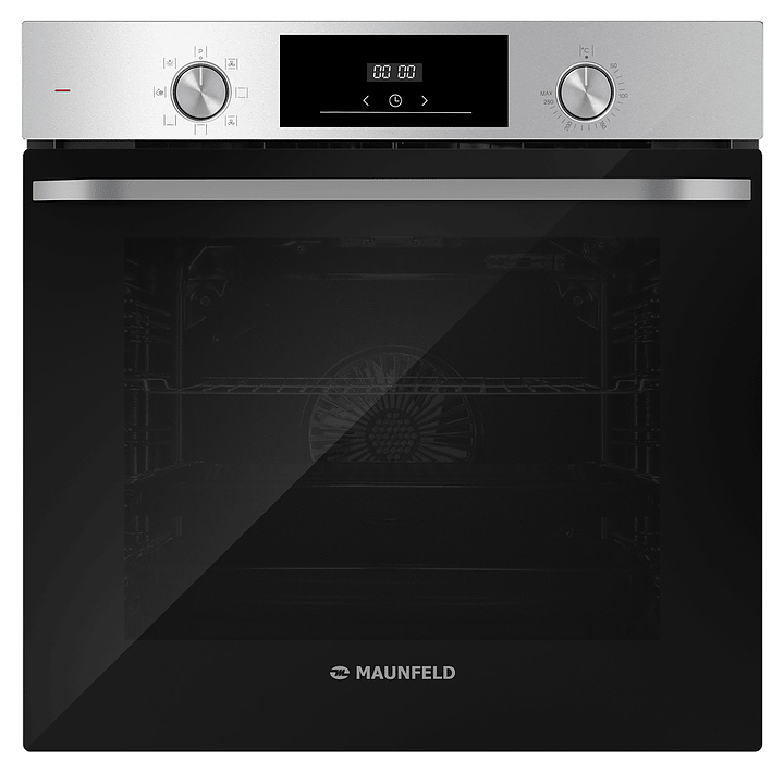 Духовой шкаф Maunfeld FEOH7872S черный / стекло / нерж. сталь