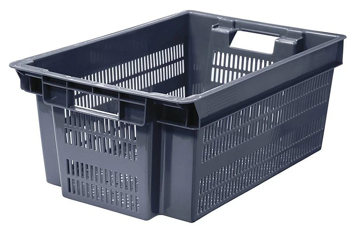 Ящик для овощей и фруктов ТАРА.РУ 125 ВС 600х400х250 мм серый