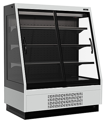 Горка холодильная Carboma F16-08 VV 1,0-1 0300 STANDARD фронт X1 версия 2.0 9006-9005