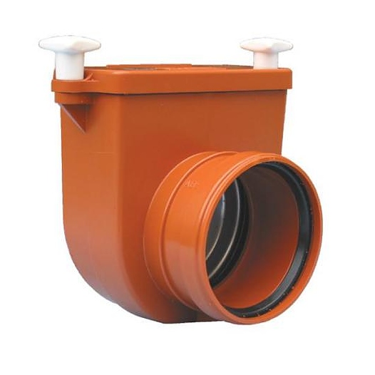 Клапан обратный HL канализационный коричневый Дн 110 б/нап с заслонкой из нерж стали