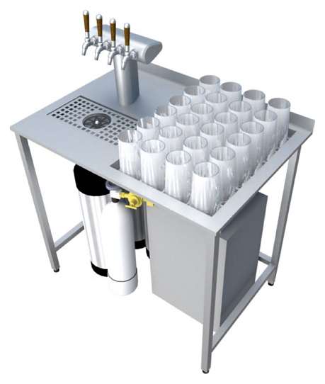 Модуль пивной BARMADE 1000х700х900 мм со спиллстопом для хранения