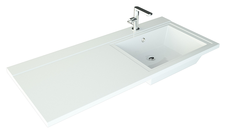 Раковина Andrea Cosmos 110 (R) 110х48 см, правая, белая